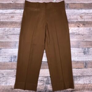 Lior Paris Coacho Skin Rust‎ Orange/Brown Cropped Dress Pants Size T5 NEW